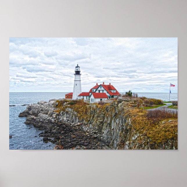 Portland Head Light, Maine Poster (Framsidan)