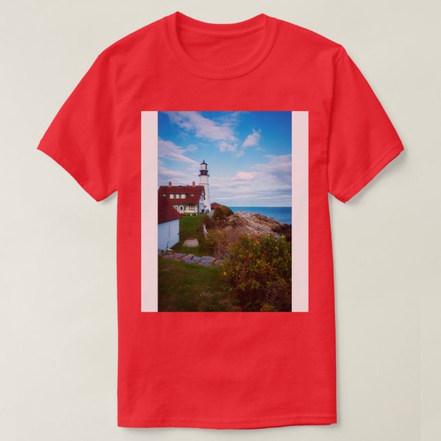 Portland Head Light Maine TShirt T Shirt (Design framsida)