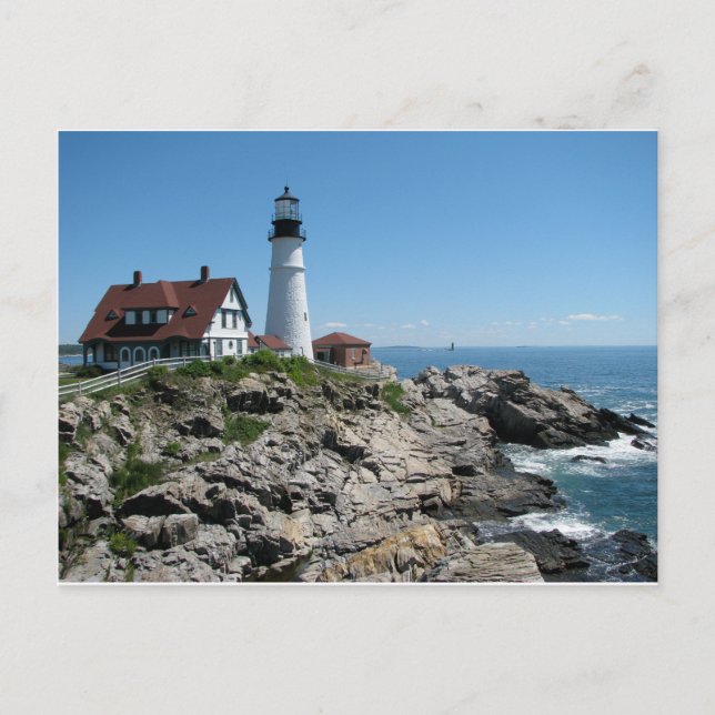 Portland Head Light, Maine, USA. Vykort (Framsida)