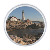 Portland Head Light Silver Plate Necklace Bangle