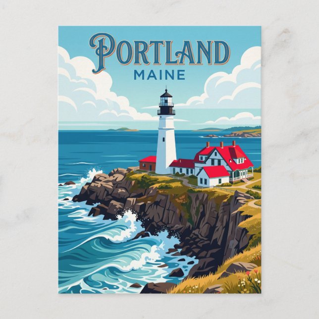 Portland Head Light USA Vykort (Framsida)