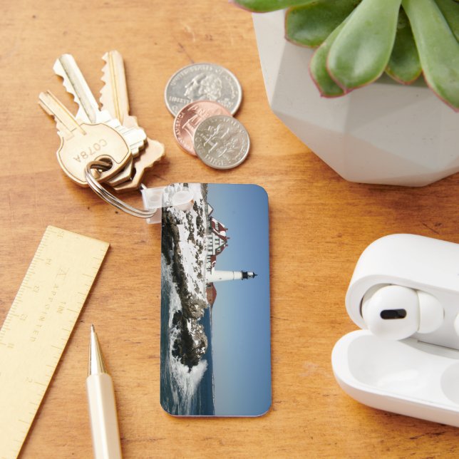 Portland Head Light-vintern i Maine Nyckelring (Skrivbord)