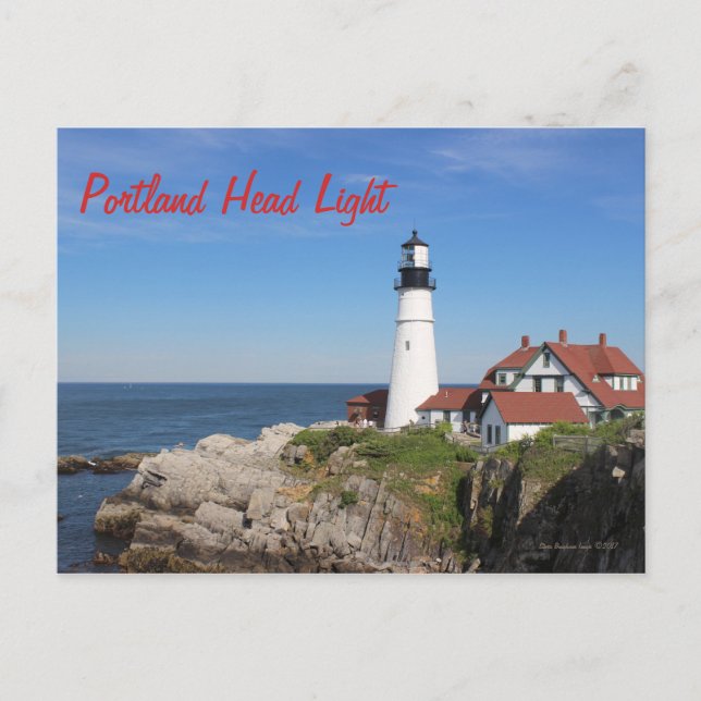 Portland Head Light vycard Vykort (Framsida)