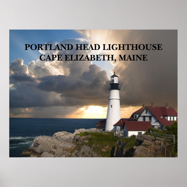 Portland Head Lighthouse Cape Elizabeth Maine Poster (Framsidan)