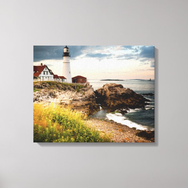 Portland Head Lighthouse | Cape Elizabeth, Me Canvastryck (Framsida)