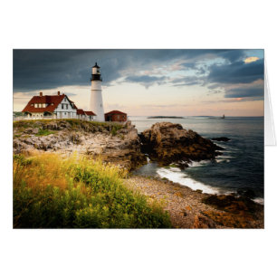 Portland Head Lighthouse Cape Elizabeth, Me Hälsningskort