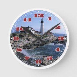 Portland Head Lighthouse Clock Rund Klocka