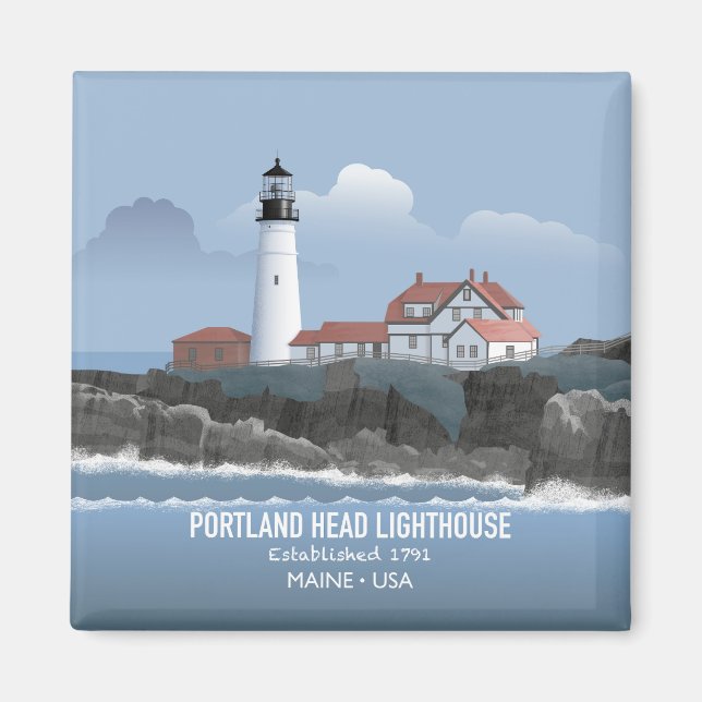 Portland Head Lighthouse Magnet (Framsidan)