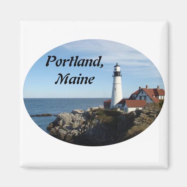 Portland Head Lighthouse Maine Magnet (Framsidan)