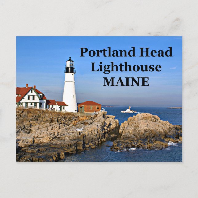 Portland Head Lighthouse, Maine Postcard Vykort (Framsida)