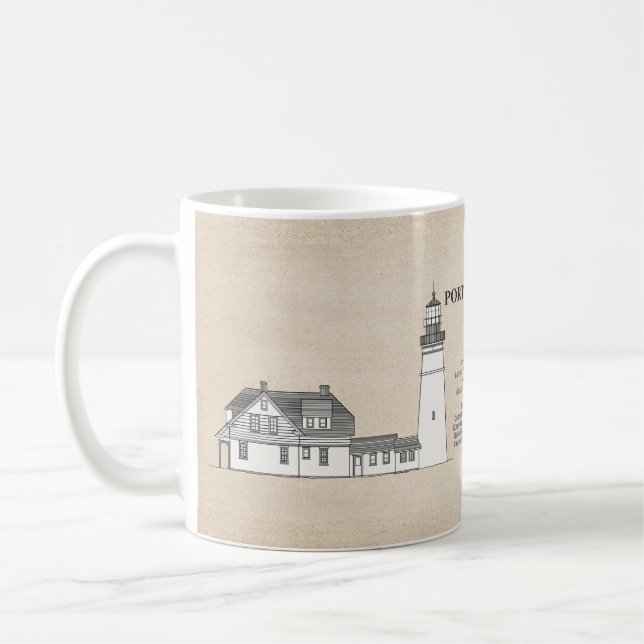 Portland Head Lighthouse - Maine - SBD Kaffemugg (Vänster)