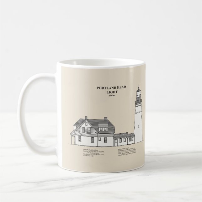 Portland Head Lighthouse - Maine - SBD Kaffemugg (Vänster)