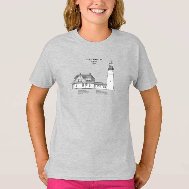 Portland Head Lighthouse - Maine - SBD T Shirt (Framsida)