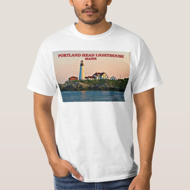 Portland Head Lighthouse, Maine T-Shirt (Framsida)