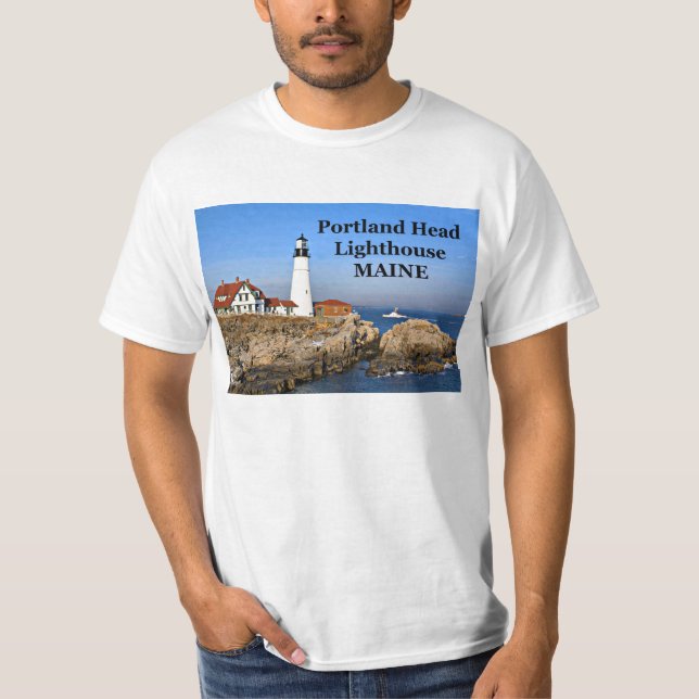 Portland Head Lighthouse, Maine T-Shirt (Framsida)