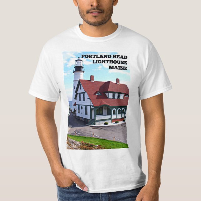 Portland Head Lighthouse, Maine T-Shirt (Framsida)