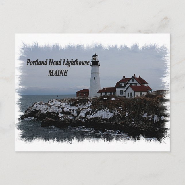 Portland Head Lighthouse - Maine Vykort (Framsida)