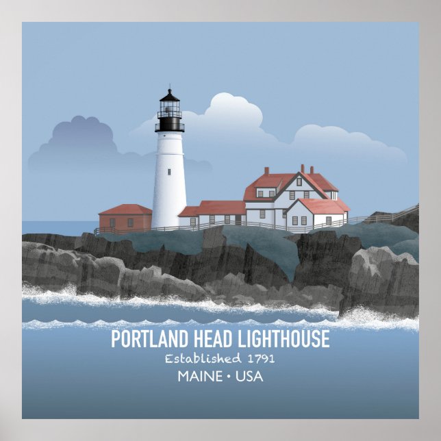 Portland Head Lighthouse Poster (Framsidan)