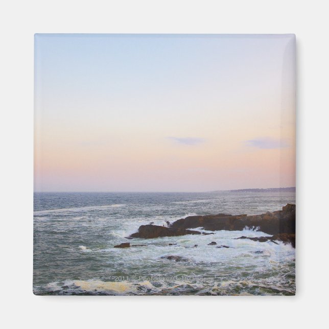 Portland Head och view to Atlantic Ocean Magnet (Framsidan)