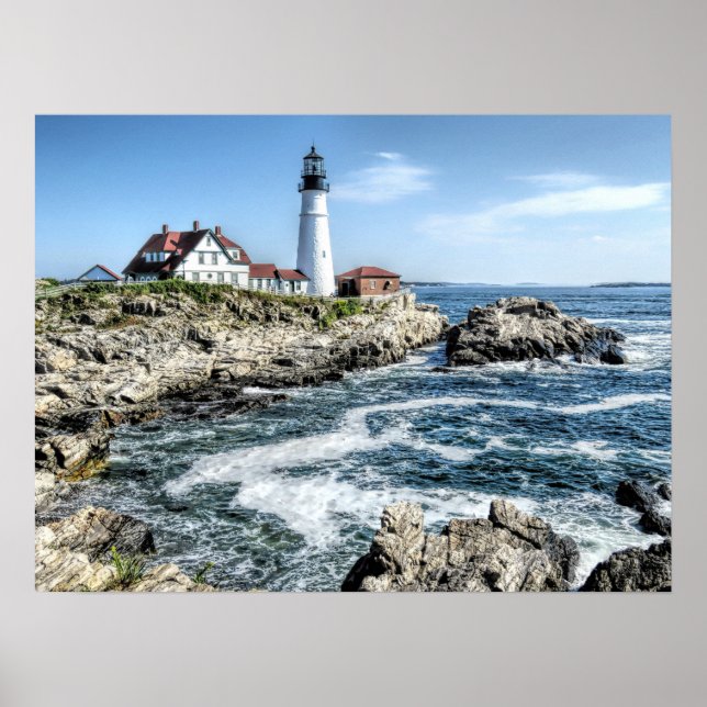 Portland Headlight Cape Elizabeth, ME Poster (Framsidan)