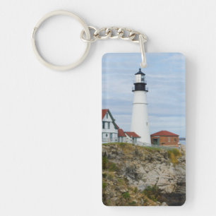 Portland Headlight fyr på klippig strand