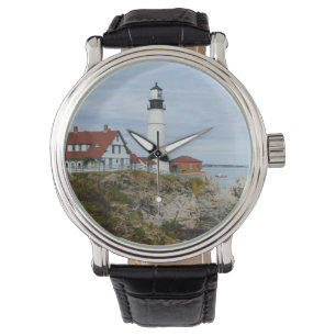 Portland Headlight fyr på klippig strand Armbandsur