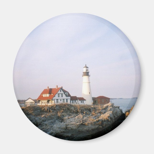 Portland Headlight Lighthouse i Maine Magnet (Framsidan)