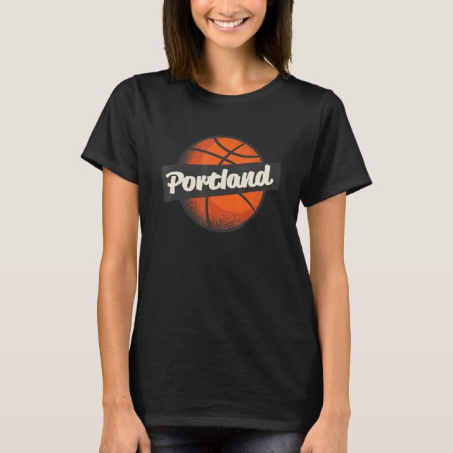 Portland Hometown Basketball Player-sport T Shirt (Framsida)