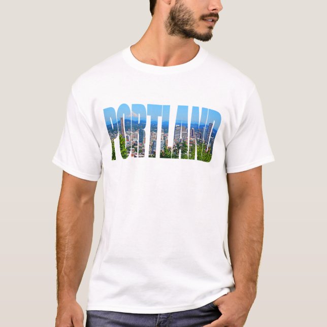 Portland horisontT-tröja T-shirt (Framsida)