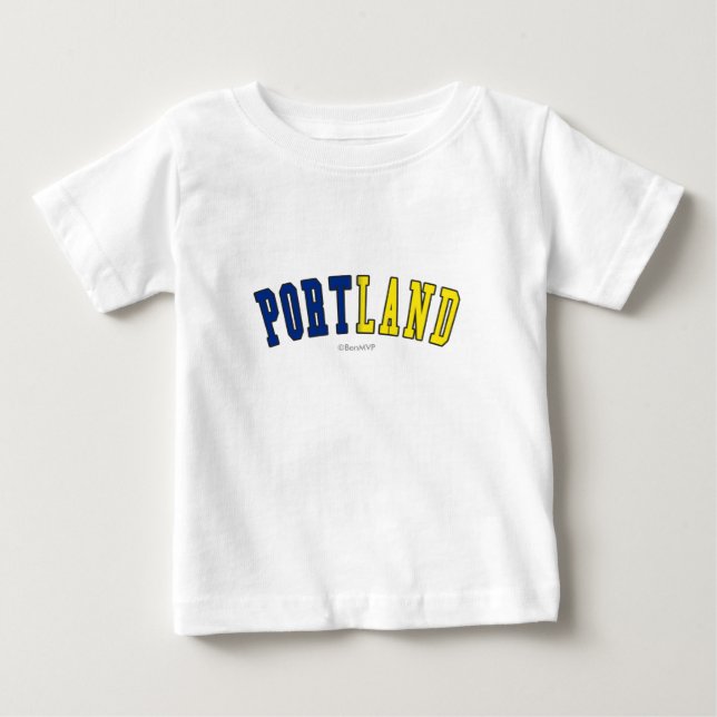 Portland i Oregon statlig flaggafärger T Shirt (Framsida)