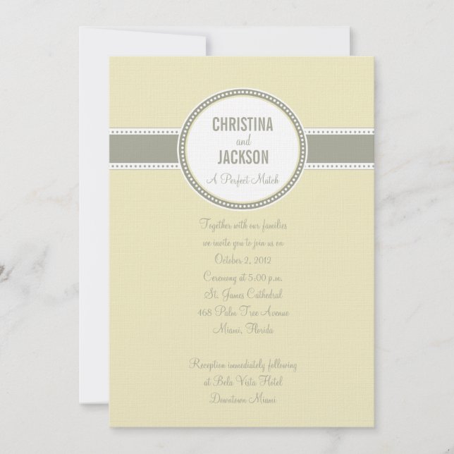 Portland Inbjudan:  Vanilla Inbjudningar (Framsida)