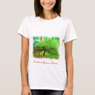 Portland Japanska Garden-vattenfärgst-shirt Tee