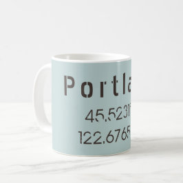 Portland Latitude & Longitud Kaffemugg