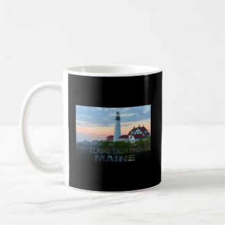 Portland Lighthouse Maine vid Sunrise Vacation Kaffemugg