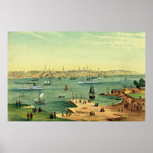 Portland, Maine 1854 Poster (Framsidan)
