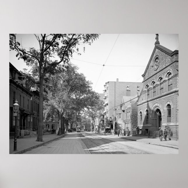 Portland, Maine Congress Street Väster Poster (Framsidan)