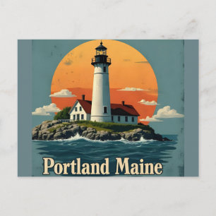 Portland, Maine Fyr Vykort