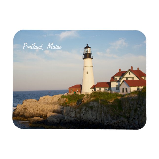 Portland Maine Head Light Lighthouse Magnet (Horisontell)