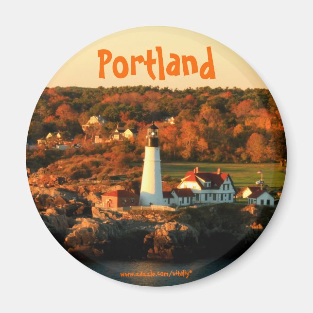 Portland Maine Lighthouse-fotografimagnet Magnet (Framsidan)
