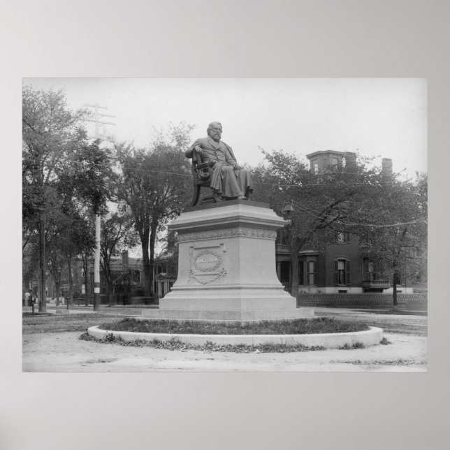 Portland, Maine Longmeders Monument circa 1890 Poster (Framsidan)