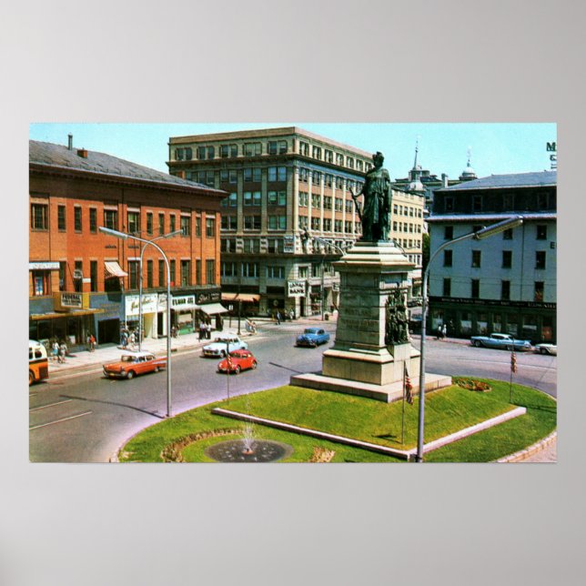 Portland, Maine Monument Square Circa 1960 Poster (Framsidan)