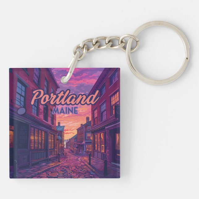 Portland Maine Old Port Cobblestone Vintage (Baksidan)