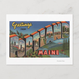 Portland, Maine (River Scene) Vykort
