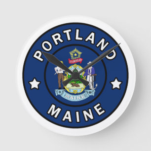 Portland Maine Rund Klocka