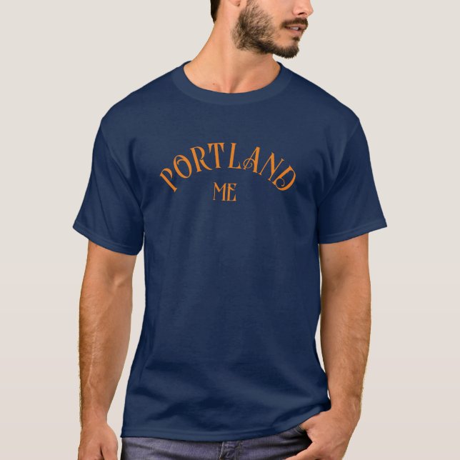 Portland, Maine T-Shirt (Framsida)