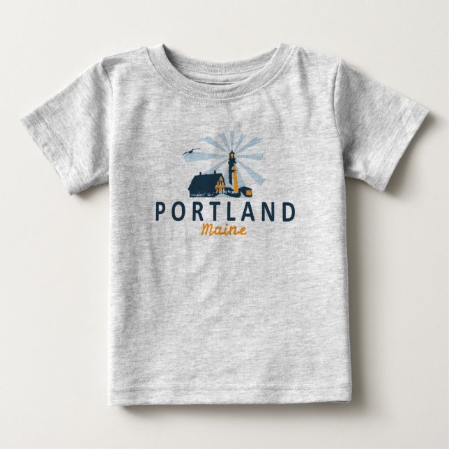 Portland Maine. T Shirt (Framsida)