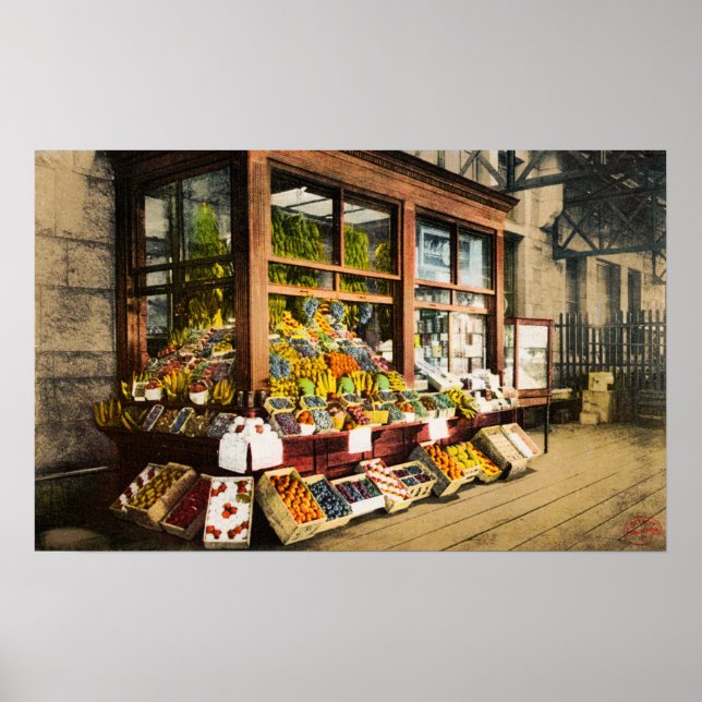 Portland, Maine Union Station Fruit Stand Poster (Framsidan)