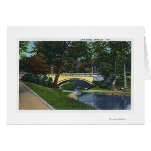 Portland, MaineDeering Oaks Arch Bridge View Hälsningskort
