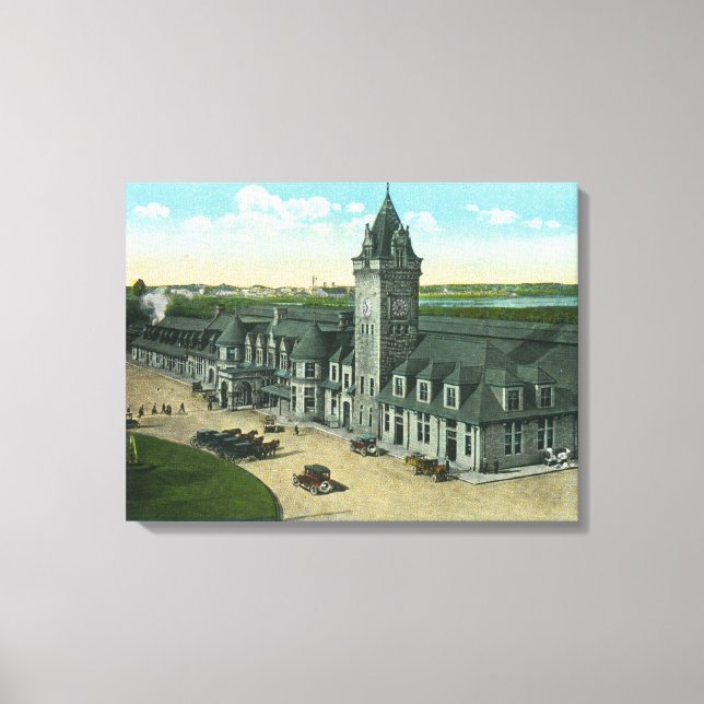 Portland, MaineExterior View of Union Station Canvastryck (Framsida)