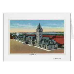 Portland, MaineExterior View of Union Station Hälsningskort